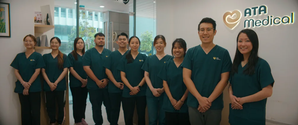 Healthscreening.sg healthcare team at reception ready to provide customised health screenings.